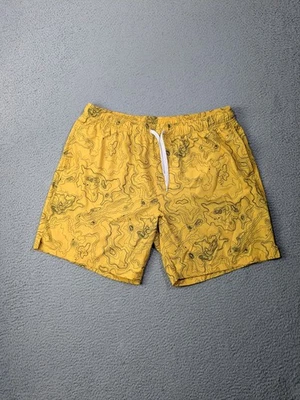 Costume da bagno pantaloncino fondo orso XXL 7" foderato in rete giallo outdoor stampa all over - Immagine 1 di 4