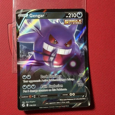 Gengar V Ultra Rare SWSH08: Fusion Strike 156/264 NM Pokemon - Image 1 of 2