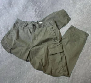 Olive green colored H&M Cargo Pants; Good Condition. Medium Size (32) - Picture 1 of 4