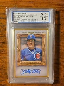 2024 Topps Gilded Collection Gold Framed Hall of Fame Auto Ryne Sandberg 69/75 - Picture 1 of 6