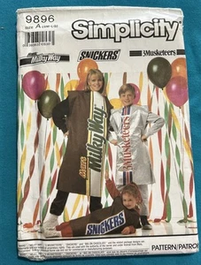 Simplicity 9896 Candy Bar Costume Pattern *RARE* Uncut/FF - Picture 1 of 2