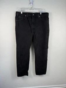 VINTAGE Levis 505 Jeans Denim schwarz orange Tab Straight Regular 36x32 - Bild 1 von 9