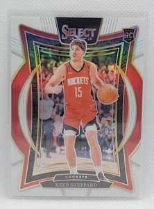 2024-25 Select Reed Sheppard White Prizm RC #ed 114/149 Rockets  - Picture 1 of 2