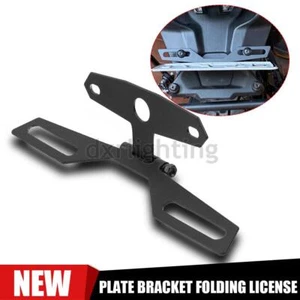 Motorcycle License Plate Mount Bracket Folding Tag Rear Brake Tail Light Holder - Bild 1 von 8