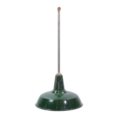 18 in. Green Enameled Steel Factory Industrial Pole Pendant Light Cover