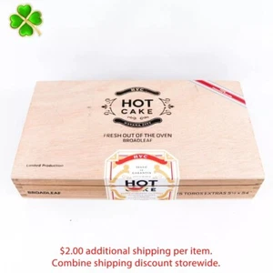 Caja de cigarros de madera vacía HVC Hot Cake Toro hoja extra 12" x 6,75" x 2" - Imagen 1 de 12