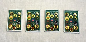 VINTAGE GIRL SCOUT PATCH USA 22 STAMP Silk Screen 1987 Total of 4 - Picture 1 of 2