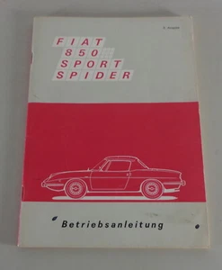 Instrucciones Servicio / Manual Fiat 850 Deporte Spider Stand 12/1969 - Imagen 1 de 3