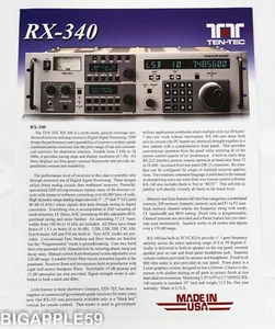 Ten-Tec RX-340 Super Receiver Advertising Brochure - Picture 1 of 2