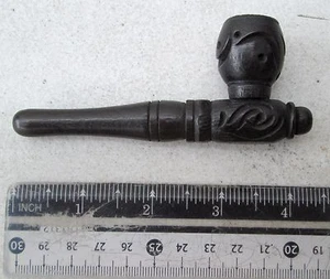 ¡Único! Pipa para fumar de madera Yao Mien Hill Tribe de 4 pulgadas 100% HECHA A MANO - Imagen 1 de 4