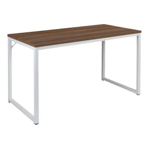 Flash Furniture Tiverton 47" Metal Commercial Grade Home Office Desk in Walnut - Picture 1 of 8
