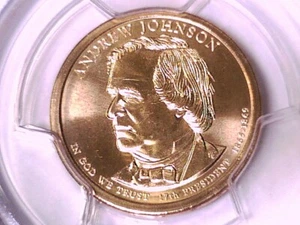 2011 P Andrew Johnson Presidential Dollar PCGS MS 67 Position A 20507573 - Picture 1 of 3
