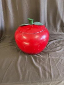 Vintage Chrom Ever Apple Cannister Single MCM with Lid Made in 60's - Picture 1 of 11