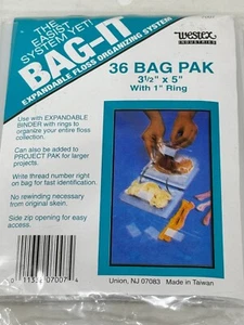 Vintage Westex Bag-It Expandable Floss Organizing System, 36 Bag Pak - Picture 1 of 2