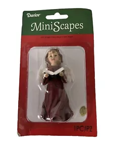 DARICE MiniScapes ÁNGEL Navidad Figura Sosteniendo Libro - Nuevo en Paquete - Imagen 1 de 3