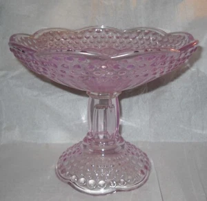 Gorham EMILY'S ATTIC Pink HOBNAIL CANDY Compote - Mint Condition - Picture 1 of 3