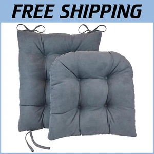 Versatile Non-Slip Rocking Chair Cushion Set - 2-Piece in Twillo Bluestone Color - Picture 1 of 8