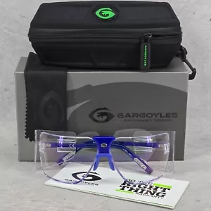 Occhiali da sole Gargoyles autentici Arnold Terminator lenti trasparenti montatura blu - Foto 1 di 22