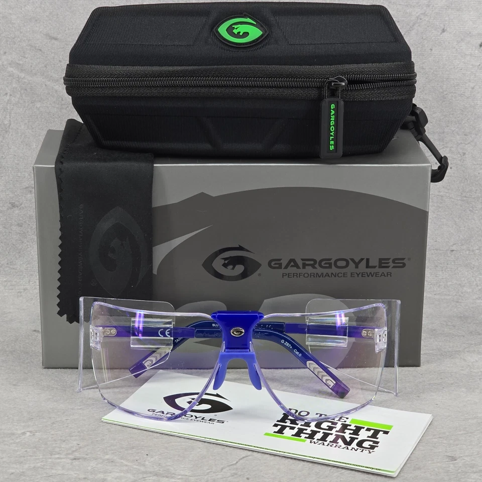 Очки солнцезащитные Gargoyles подлинные Arnold Terminator классические прозрачные линзы синяя оправа - Изображение 1 из 4