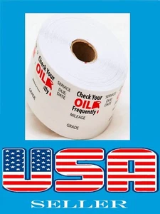 1200 Oil Change Stickers Roll Reminder Sticker Non Branded - Picture 1 of 1