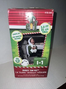 Buddy the Elf aufblasbares Auto Passagier luftgeblasen aufblasbar 2,8 ft hoch Weihnachten - Bild 1 von 8