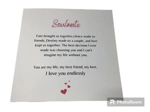 5x5 Inches Love Greeting Card Anniversary Soulmate For Him For Her Birthday HM - Picture 1 of 1