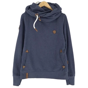 Naketano Hoodie Hooded Jumper Women Blue Cotton Wb2 Size L - Picture 1 of 9