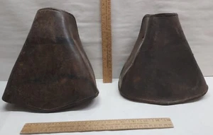 Vintage Drewniane skórzane strzemiona z kapturem - US stemplowane - Tak jak jest - oferta sprzedaży # 422251 - Zdjęcie 1 z 19