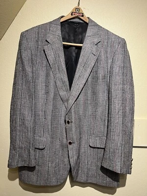 Blazer de tweed vintage Burberry años 90 ropa de hombre estilo blazer años 90 calce cuadrado Foto 1 de 4