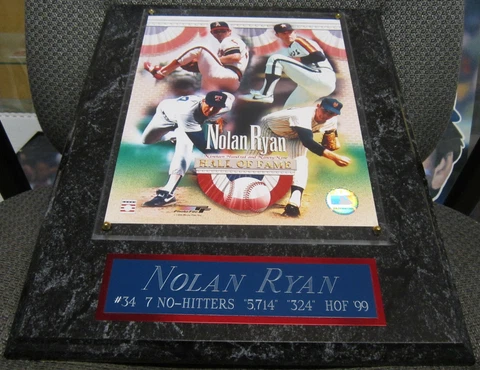 NOLAN RYAN TEXAS RANGERS FRAMED 8X10 PHOTO-MAN CAVE ART-12X15 WALL PLAQUE DISPLA Cover