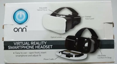 ONN Virtual Reality SmartPhone Headset - White New in box VR Gaming App - Image 1 of 4
