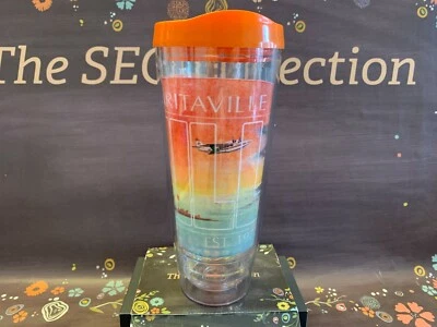 Vaso estilo Margaritaville Tervis 26oz. Gráficos 'Chill' Island con tapa - Usados en Excelente Condición Foto 1 de 4