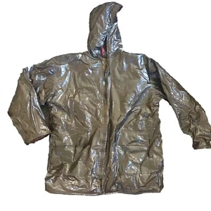 VINTAGE 90’s Wippette Vinyl Raincoat Brown Size Medium  - Picture 1 of 12