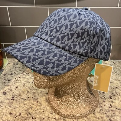 Gorra de béisbol MICHAEL KORS logotipo MK AZUL MARINO firma logotipo MK precio de venta sugerido por el fabricante $68 nueva con etiquetas Foto 1 de 4