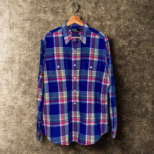 Polo Ralph Lauren Men's Classic Fit Flannel Plaid Workshirt Sz L MSRP $148 - Picture 1 of 8