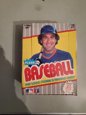 1989 Fleer Baseball Wax Box 36 Packs,Ken Griffey Jr Rookie,Bill Ripken - Image 1 of 4