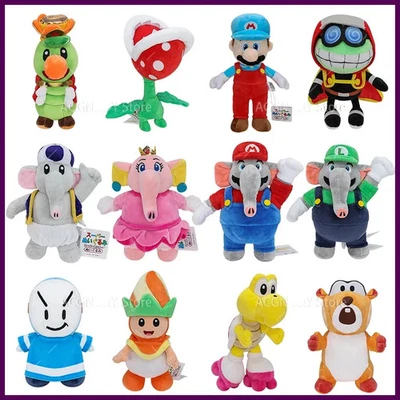 13 Styles Mario Bros Plush Prince Florian Trottin' Piranha Plants Ice Mario - Imagem 1 de 4