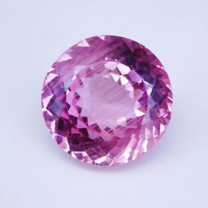 Makelloser 21,25 ct natürlicher reicher rosa Morganit zertifiziert rundgeschliffener loser Edelstein - Bild 1 von 6