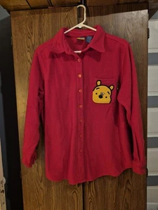 Pooh Woman Button Front Shirt.- Red Size 18W/20W - Picture 1 of 7