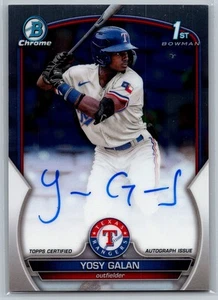 Autógrafos Bowman Chrome Yosy Galan Prospect 2023 Texas Rangers #CPA-YGA - Imagen 1 de 2