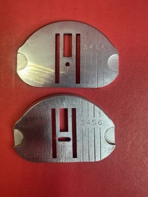 2 placas de garganta retas Singer 401 500 + máquina de costura 174529 e ziguezague 172689 - Imagem 1 de 4