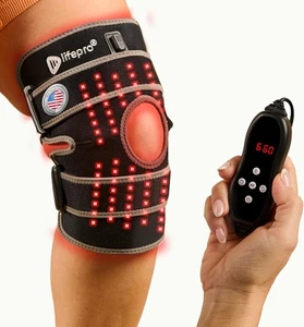 LifePro LP-BRCV Red Light Therapy Knee Brace - Black/Grey- NEWOPENBOX - Picture 1 of 8