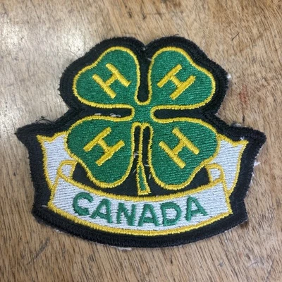 Vtg Sew On Embroidered 4H Canada Patch - Image 1 of 4