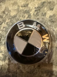 Genuine BMW New Style Chrome Ring Wheel Center Hub Caps 68mm - Bild 1 von 2