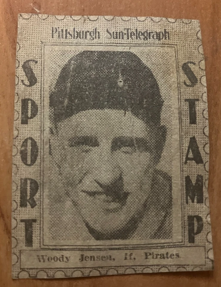 PITTSBURGH PIRATES: 1936 Pittsburgh Sun-Telegraph Sport Stamp Woody Jensen - Image 1 of 1