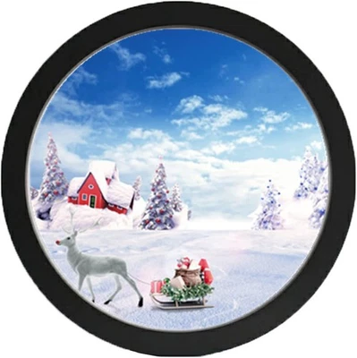 Round Photo Frame Wooden Wall Hanging Picture Frames for Home Office Wall Dec... - Image 1 of 4
