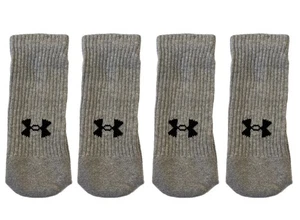 4 Pairs Under Armour UA Training Cotton Crew Sock GRAY Men’s LARGE (8-12) - Picture 1 of 1
