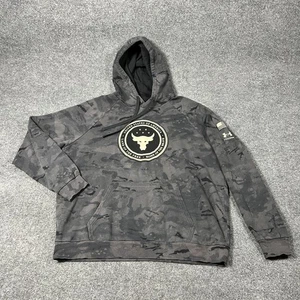 Under Armour Project Rock Hoodie Herren 2XL schwarz Tarnmuster Freedom Bull Pullover USA - Bild 1 von 11