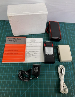 Vintage GVC Mini Modem 2400 bps Portable RS-232 DB25 Hayes Compatible Dial-Up - Image 1 of 4