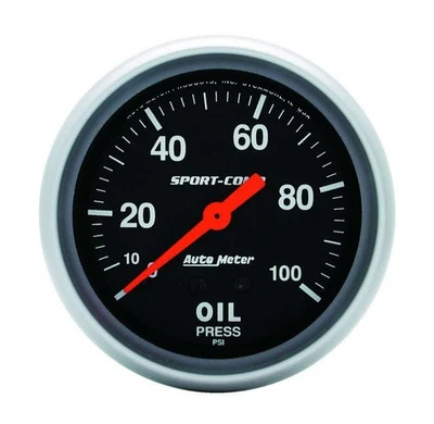Auto Meter 0-100 Oil Pressure Gauge - Image 1 of 3